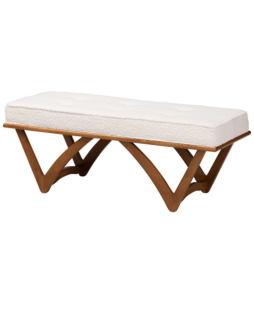 Shop Baxton Studio Chenoa Japandi Boucle Bench