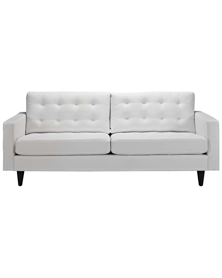 Modway Empress Bonded Leather Sofa In White