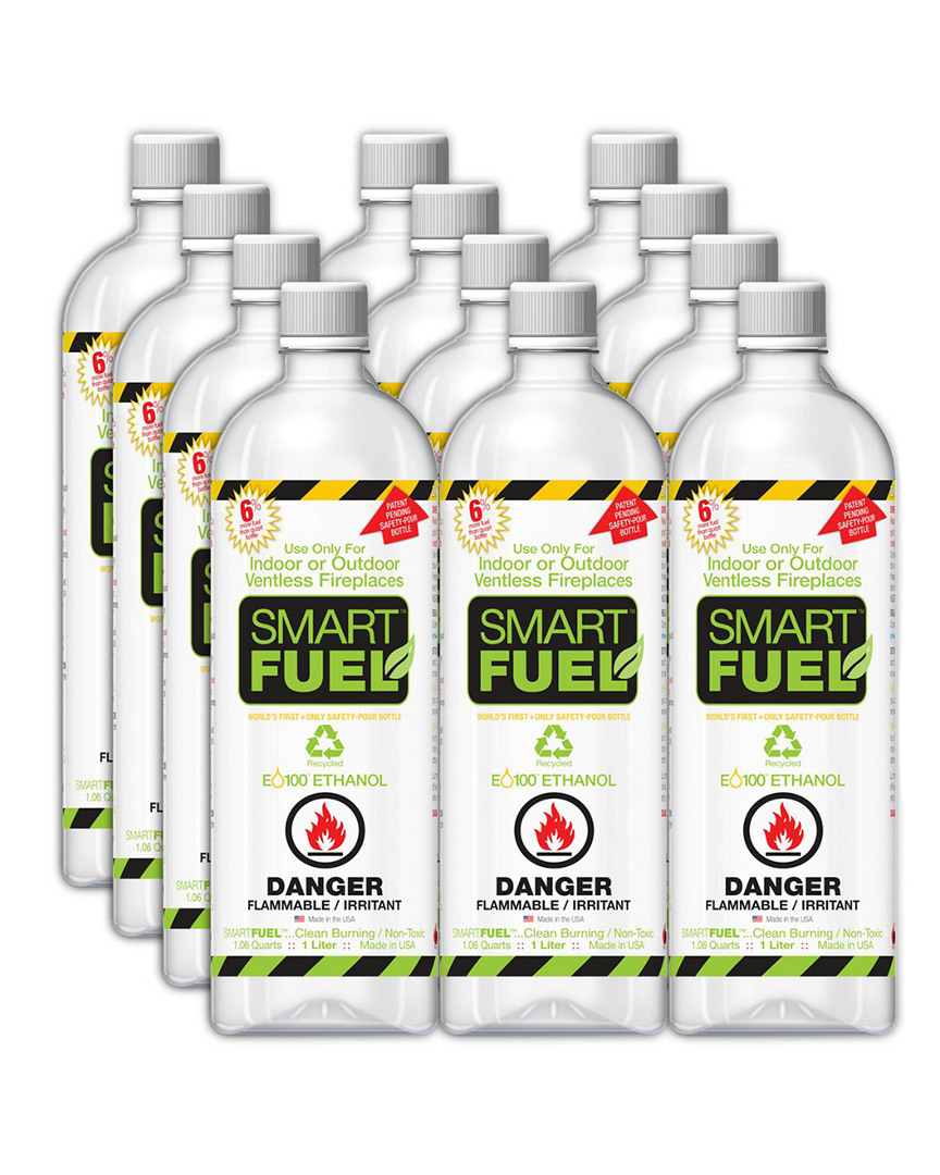 Anywhere Fireplaces 12pc Smart Fuel Liquid Bio-ethanol For Ventless Fireplaces