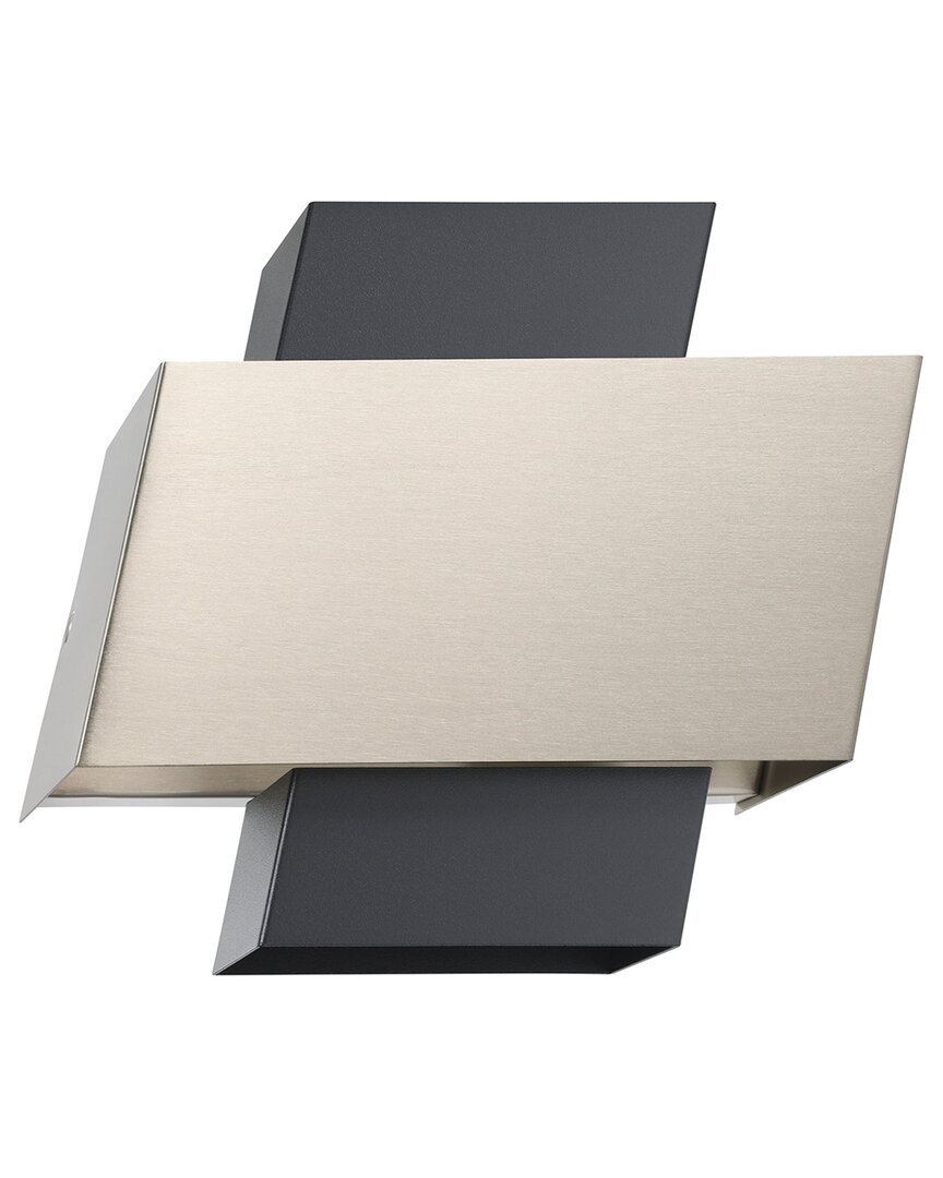 Eglo Timparossa 1 Light Wall Light With Black & Brushed Nickel Finish
