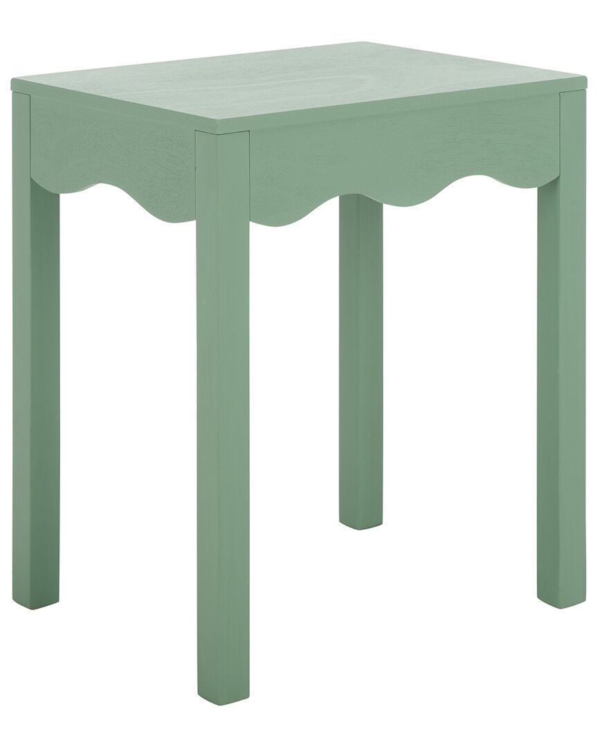 Safavieh Litith Square Wave Accent Table In Green
