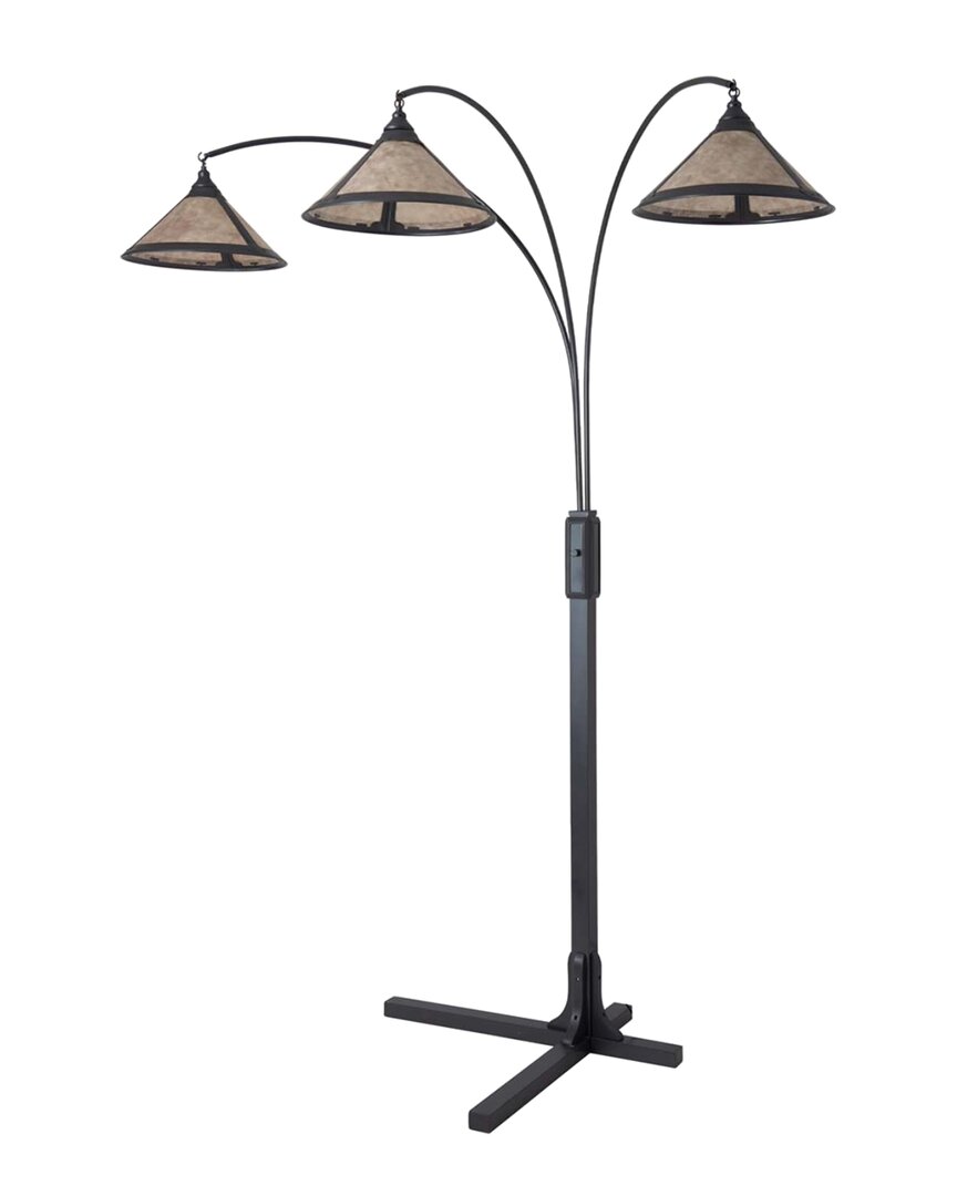 NOVA OF CALIFORNIA NOVA OF CALIFORNIA NATURAL MICA 3-LIGHT ARC 86IN FLOOR LAMP WITH DIMMER SWITCH 