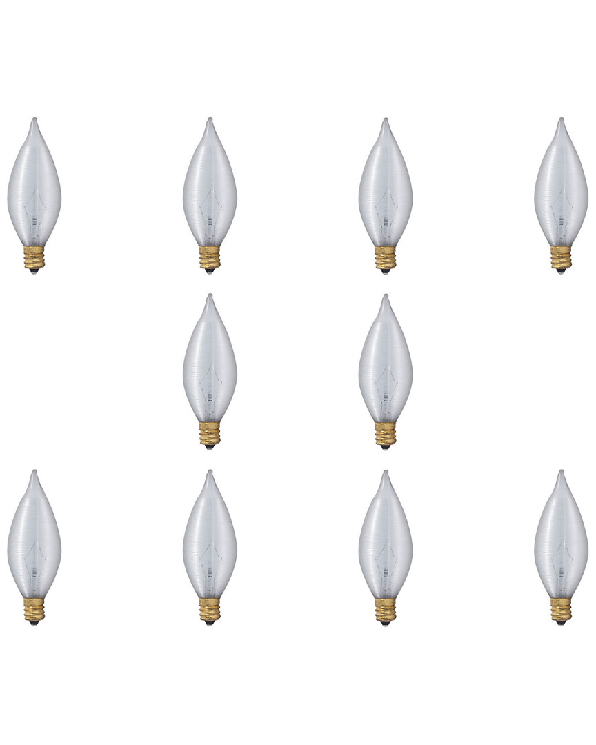 Bulbrite Set Of 10 Incandescent Satin Bulbs