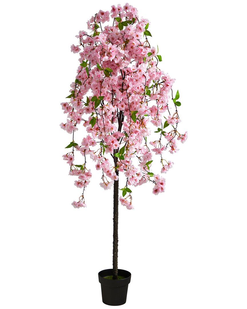 Nearly Natural 5ft Cherry Blossom Artificial Tree In Pink