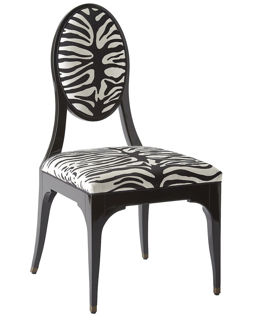 Global Views Zebra Dining Chair In Gold