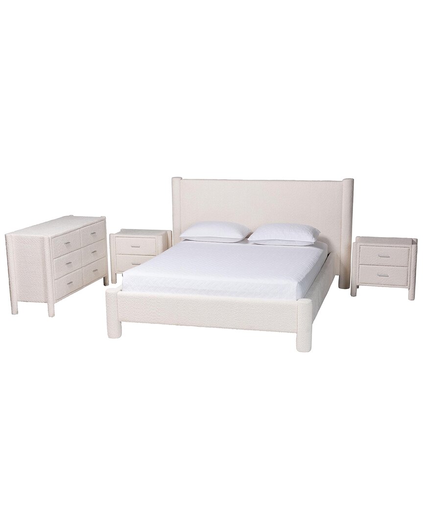 Baxton Studio Laria Modern Teddy-bear Queen Size 5pc Bedroom Set