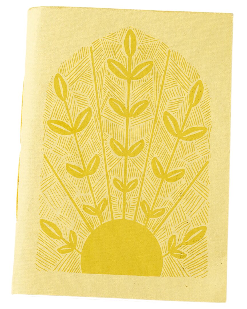Matr Boomie Bhakti Peach 5x7 Self Care Journal In Yellow