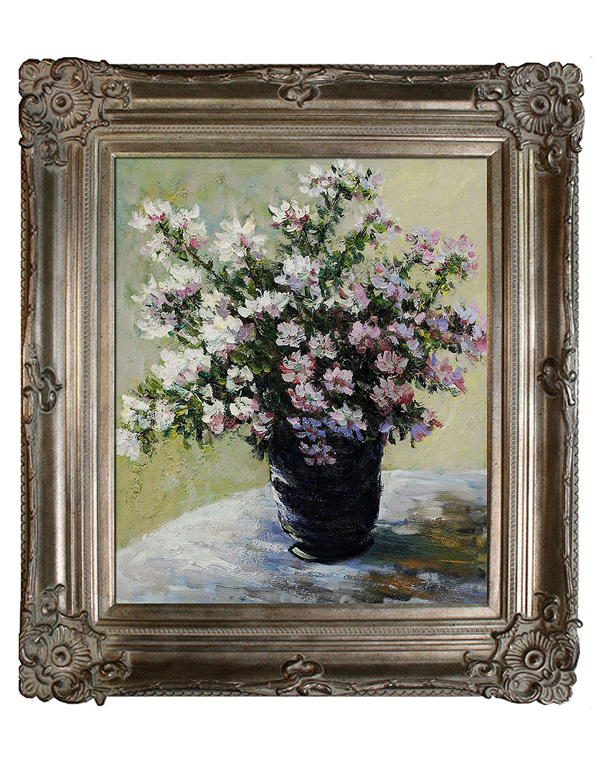 Overstock Art Hand-painted Museum Masters Vase Of Flowers By Claude Monet