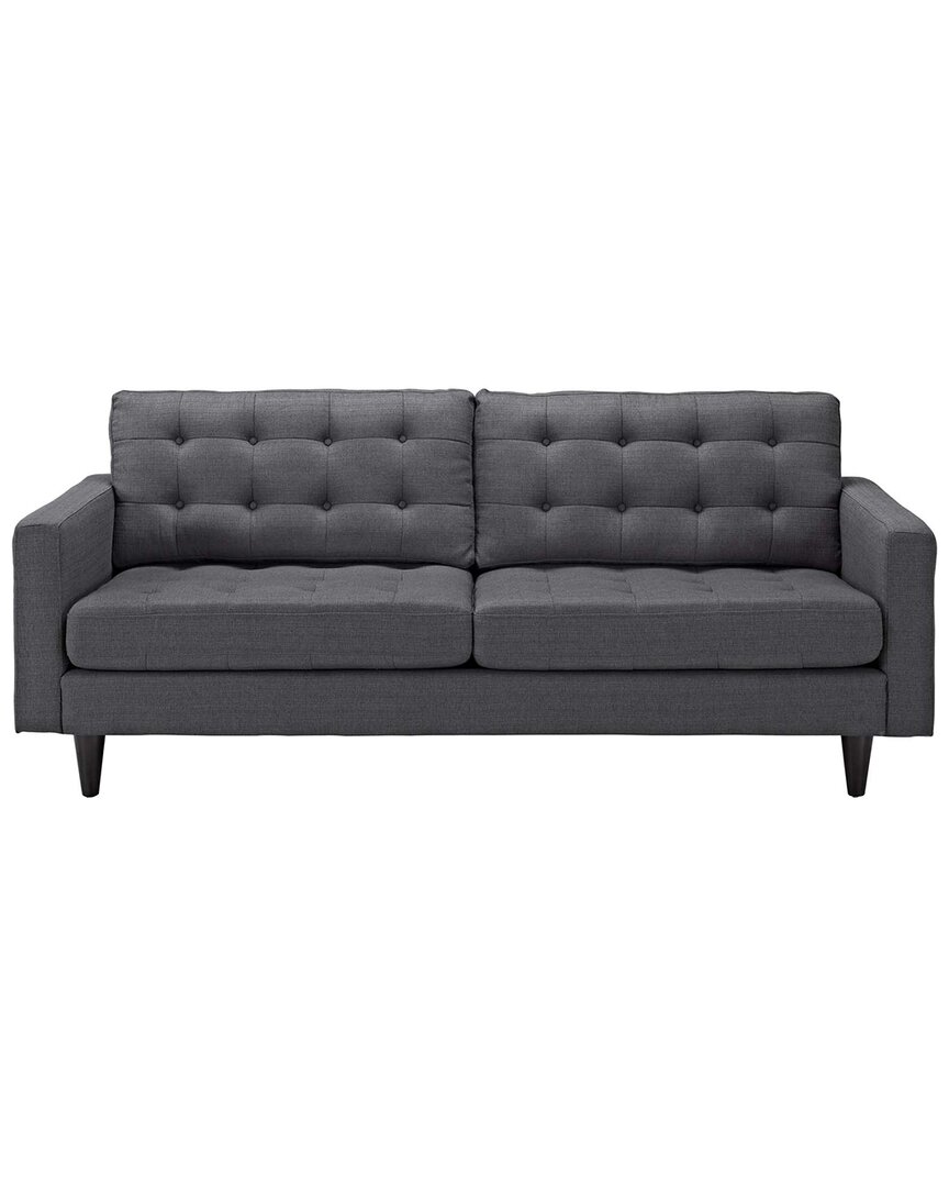 Modway Empress Upholstered Fabric Sofa In Grey