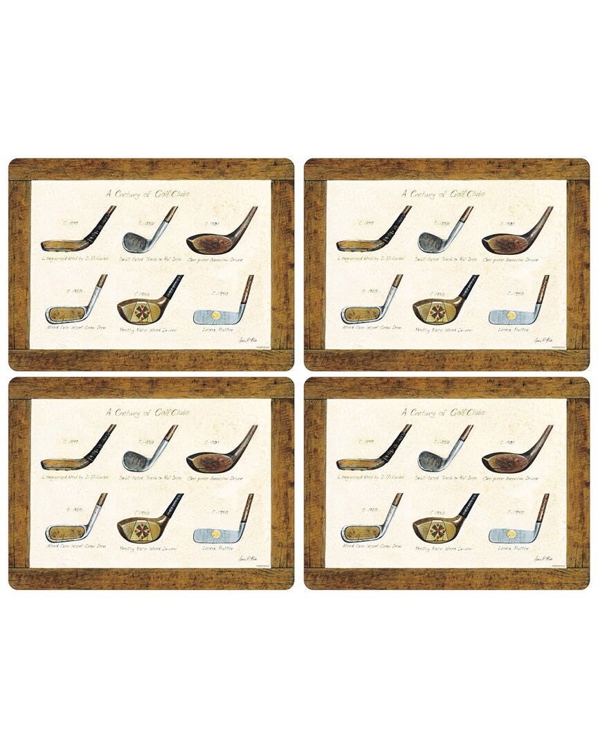 Shop Pimpernel A History Of Golf Set Of 4 Placemats In Brown