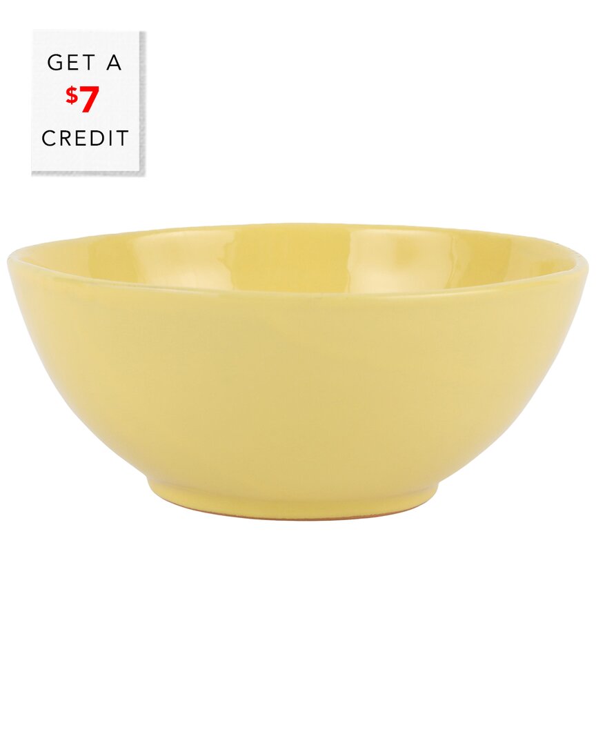 Shop Vietri Cucina Fresca Small Serving Bowl With $7 Credit In Yellow