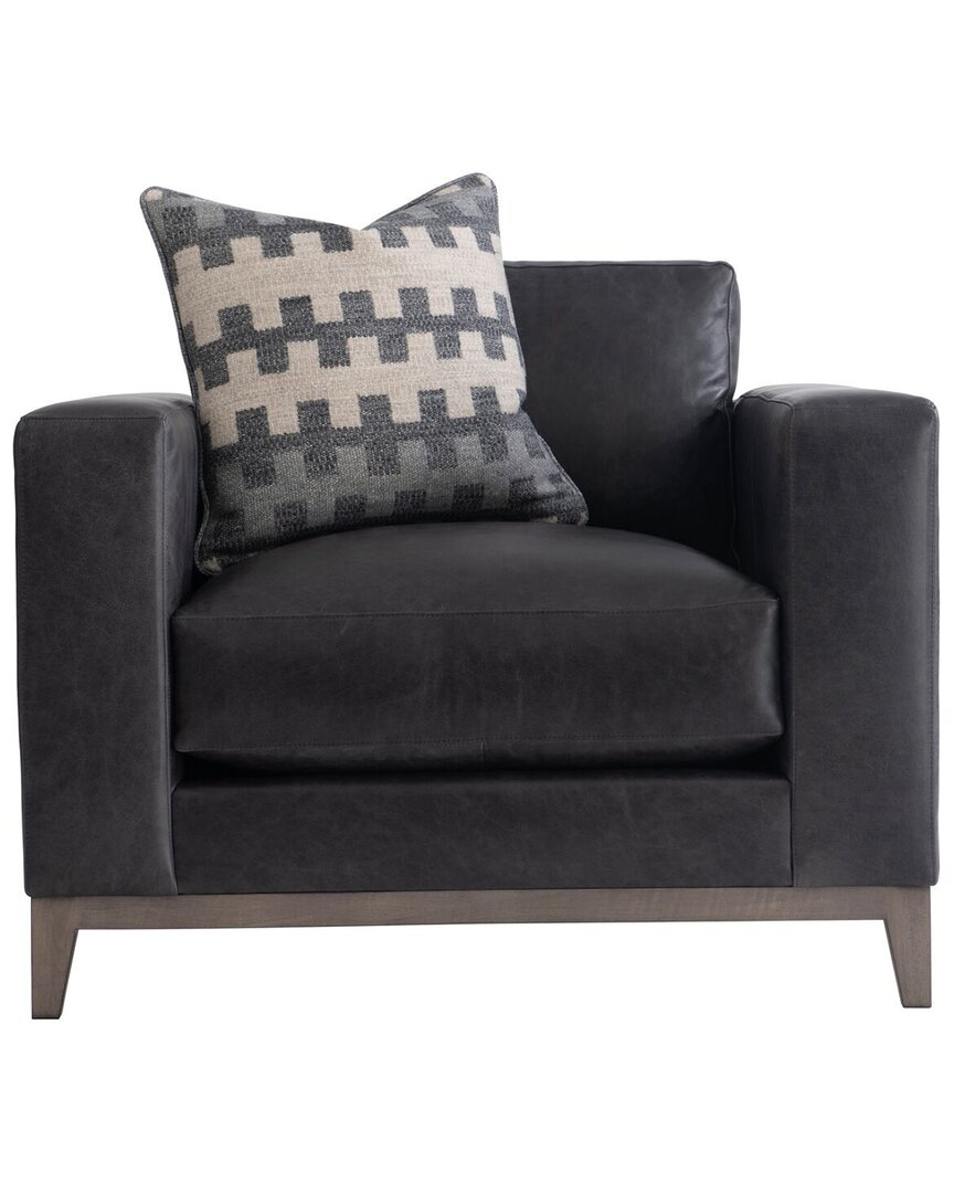 Bernhardt Noel Leather Sofa In Grey