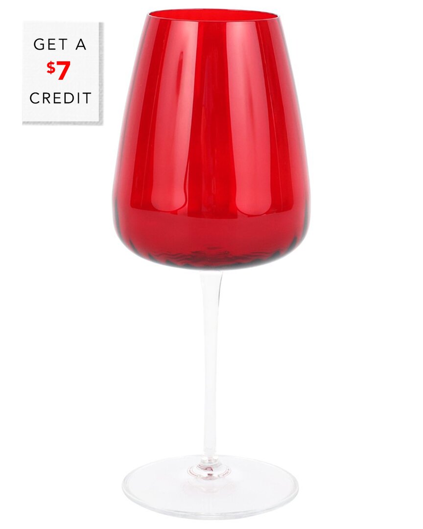Vietri Francesca Water Glass In Red