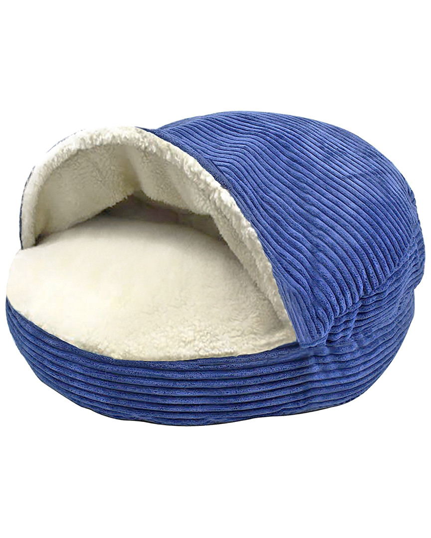 Precious Tails Plush Corduroy & Sherpa-lined Pet Cave Bed