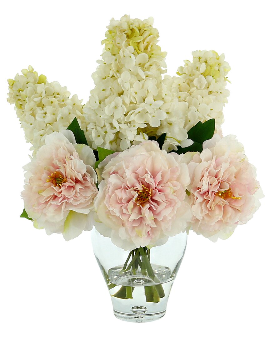 Creative Displays Cream Cone Hydrangea And Pink Peony Floral Arrangement