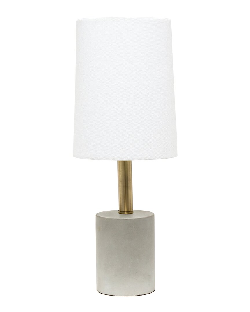 Shop Lalia Home Antique Brass Concrete Table Lamp In Grey