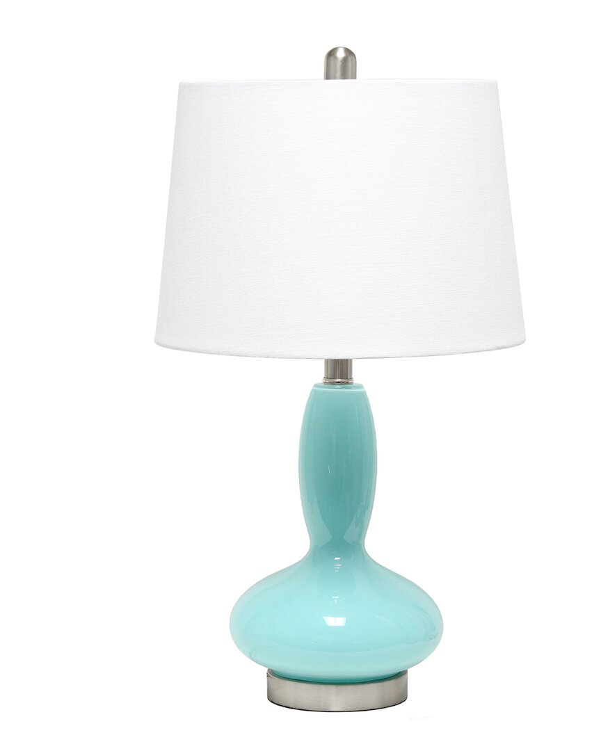 Lalia Home Glass Dollop Table Lamp In Seafoam