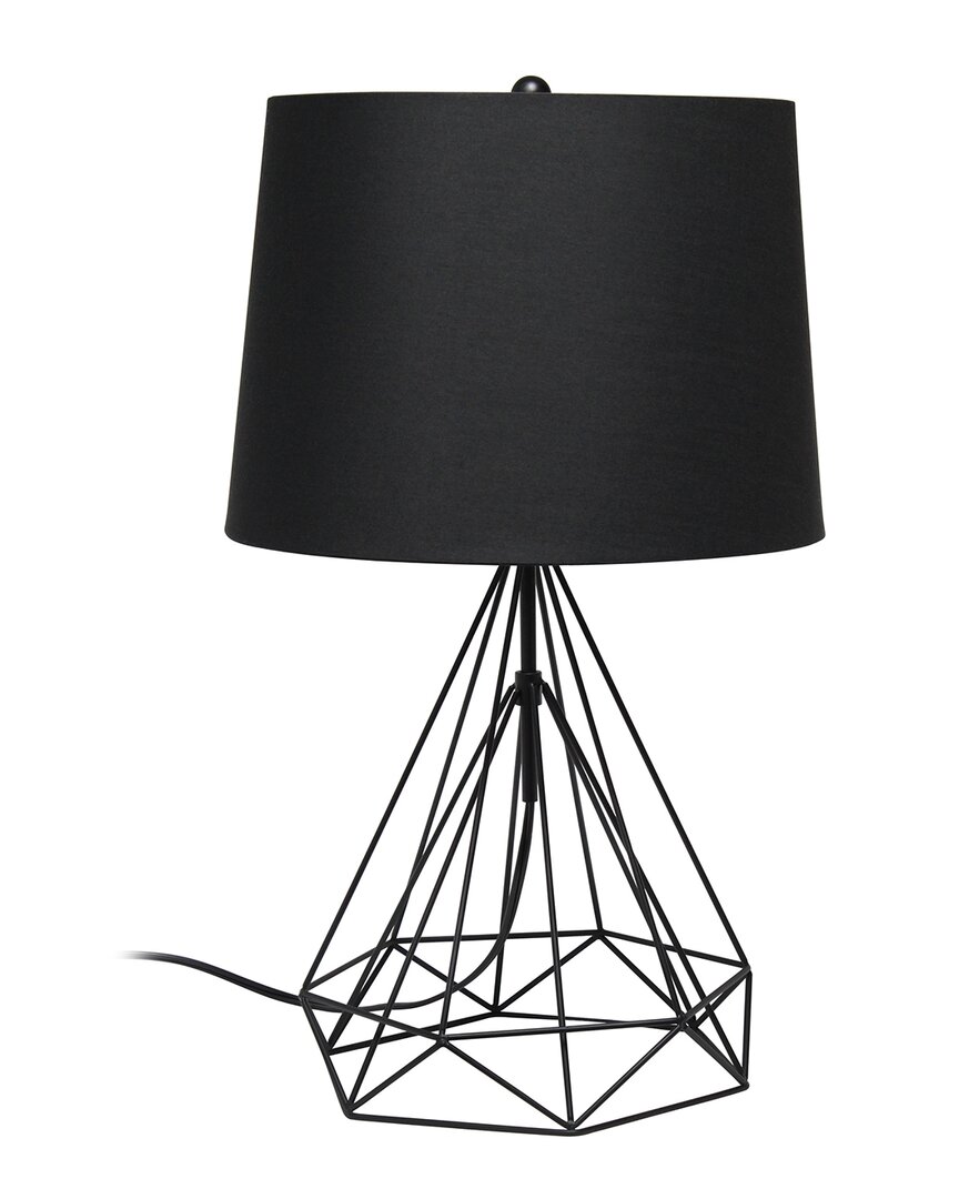 Lalia Home Geometric Black Matte Wired Table Lamp