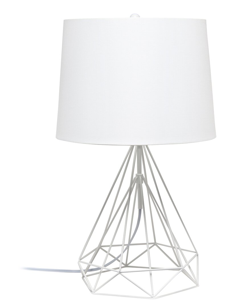 Lalia Home Geometric White Matte Wired Table Lamp