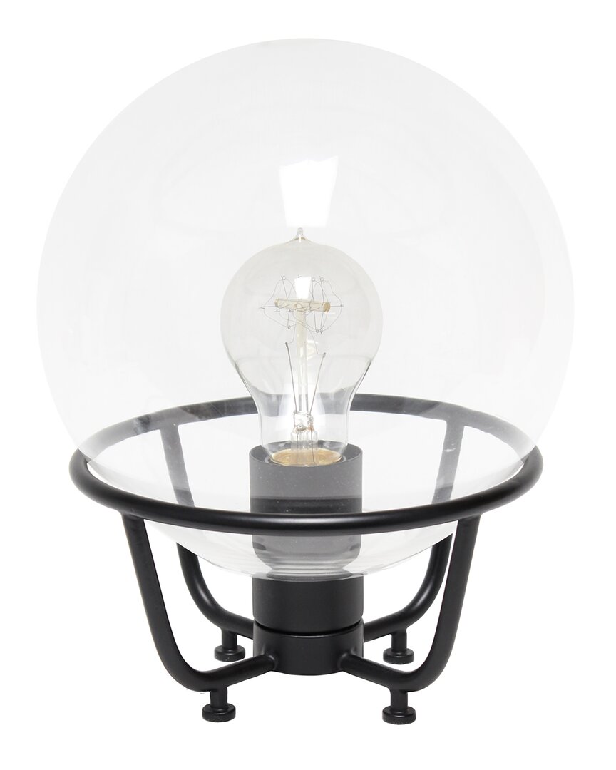Shop Lalia Home Old World Globe Glass Table Lamp In Black