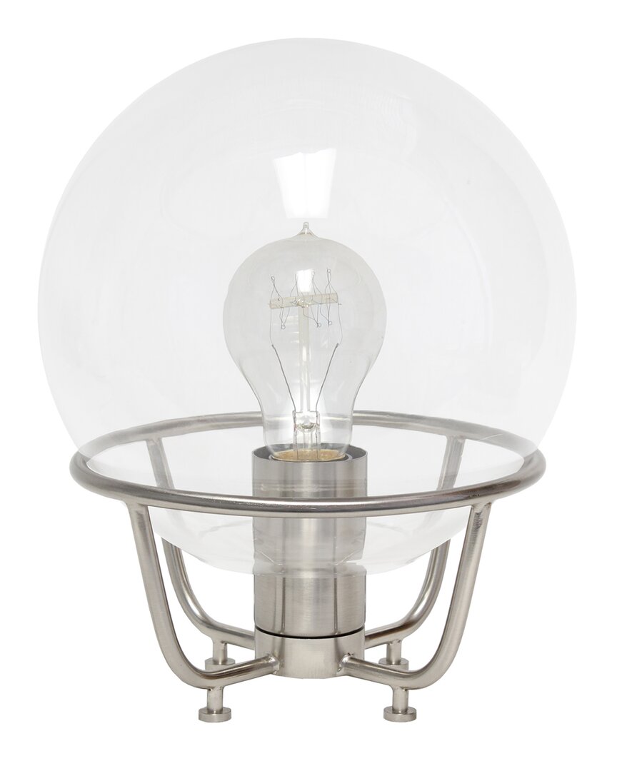 Lalia Home Old World Globe Glass Table Lamp In Metallic
