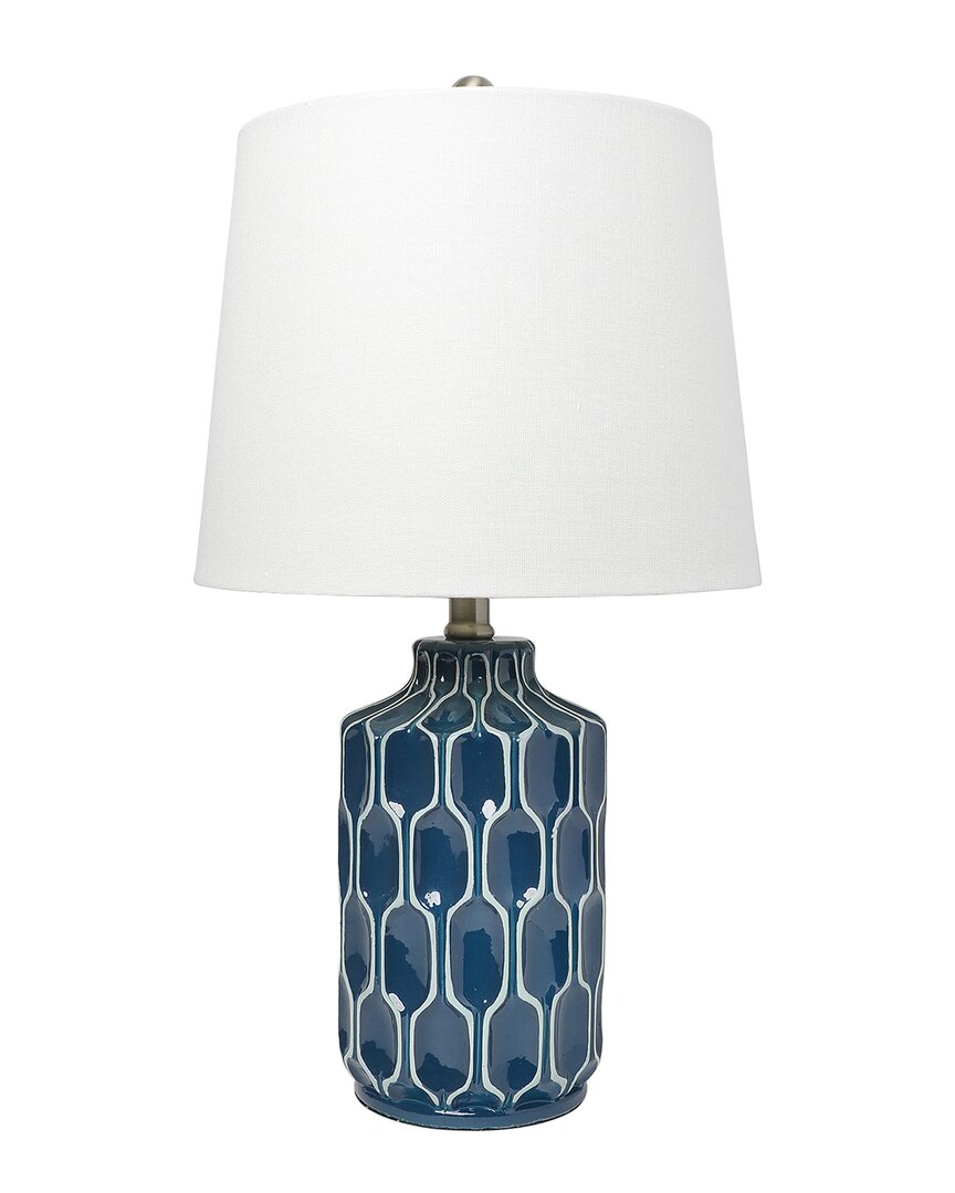 Lalia Home Moroccan Table Lamp In Blue