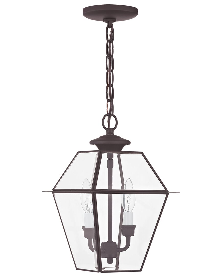 Livex Lighting 2-light Bronze Outdoor Pendant Lantern
