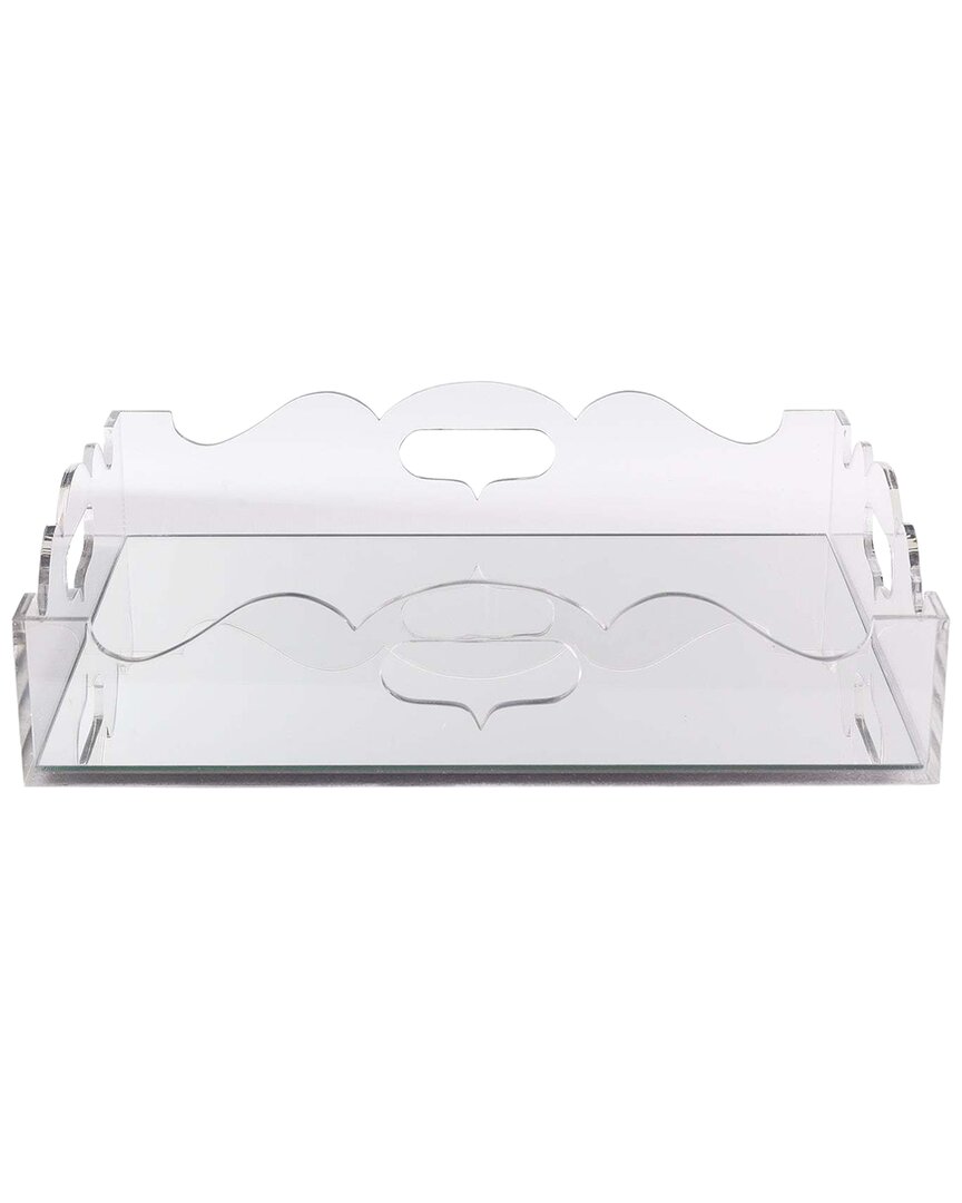 Port 68 Queen Anne Lucite Tray In Clear