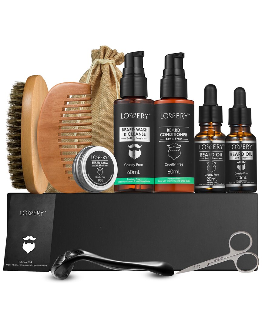 Lovery 12pc Beard Grooming & Growth Kit In Multi