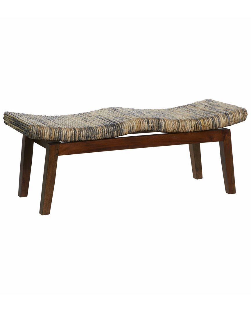 Peyton Lane Mahogany Contemporary Bench In Brown