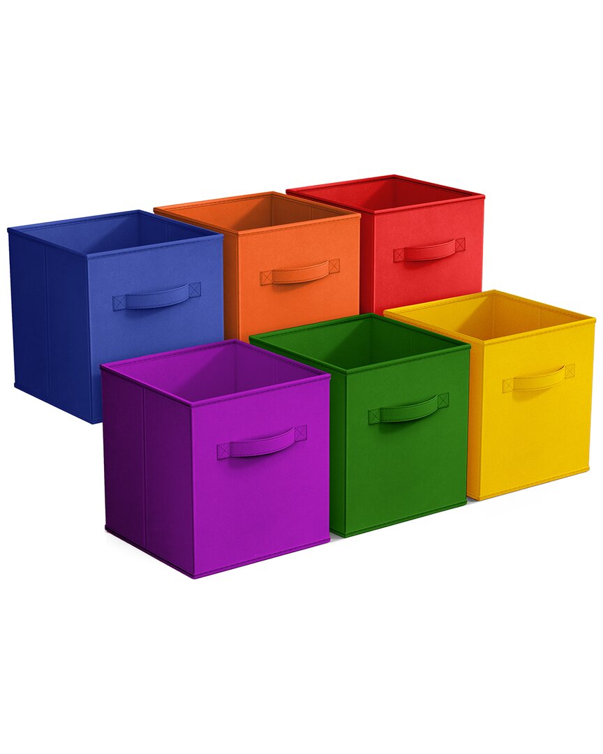 Sorbus 6 Pack 11in Foldable Storage Cubes In Multi