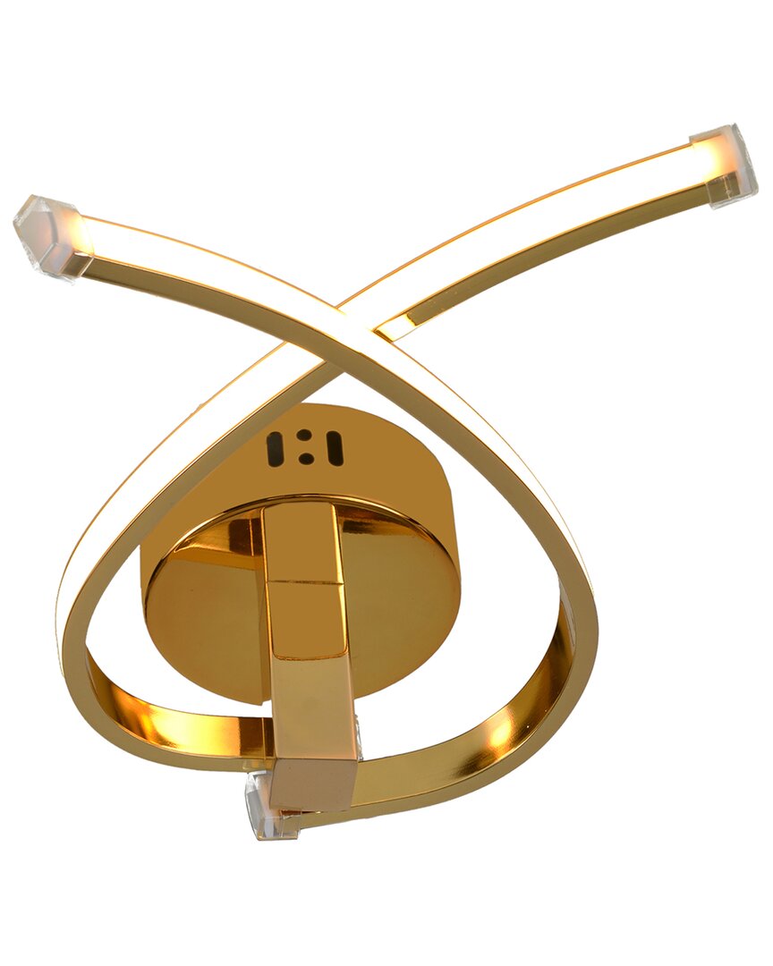 Bethel International 2-light 6.5in Twisted Arm Led Wall Sconce With Acrylic Diffuser