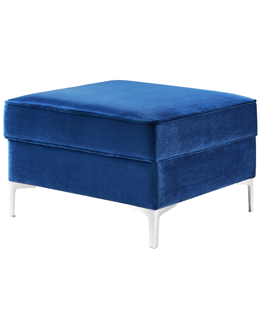 Inspired Home Alison Storage Ottoman In Navy