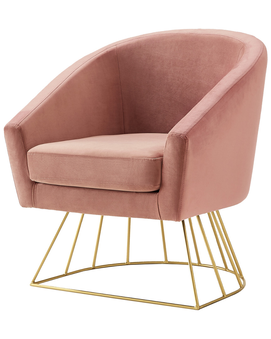Inspired Home Beatriz Accent Chair In Pink