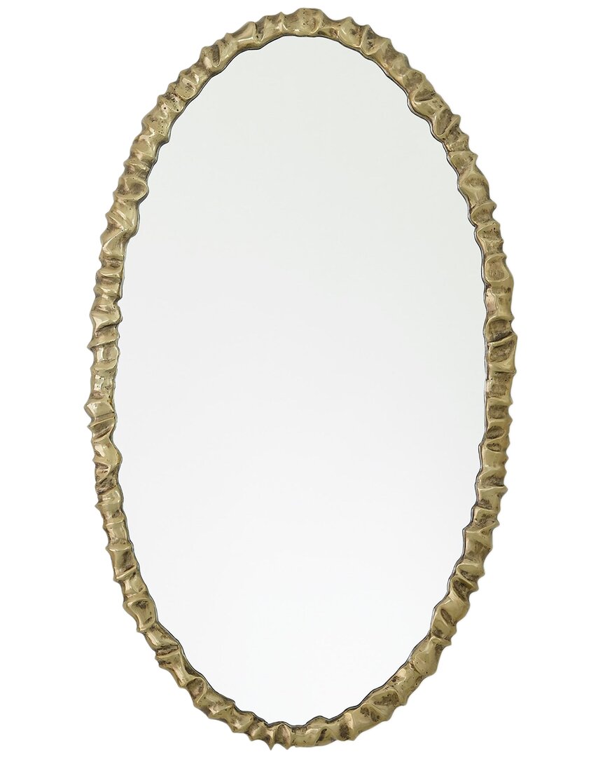 Global Views Artiste Oval Mirror In Gold