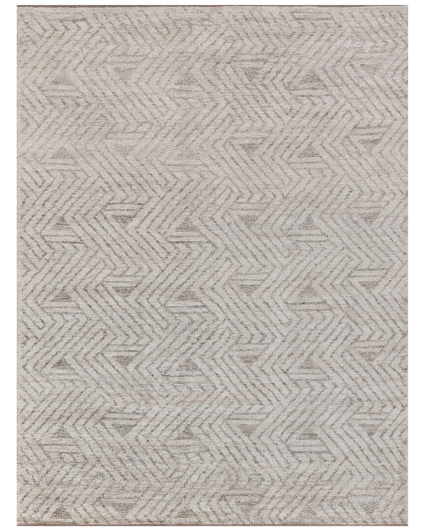 Exquisite Rugs Eaton Hand-knotted New Zealand Wool & Bamboo Silk Area Rug In Beige