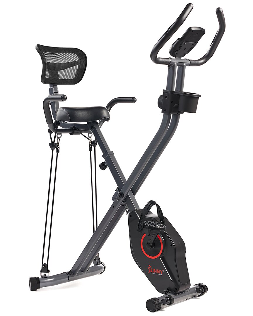 Sunny Health & Fitness Full Body Foldable Magnetic X-bike Pro In Black