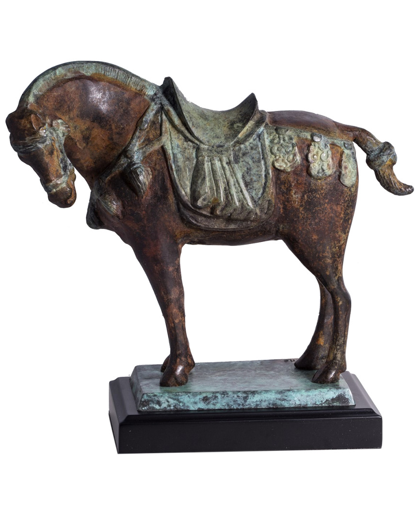 Bey-berk Brass Tang Horse Sculpture In Brown