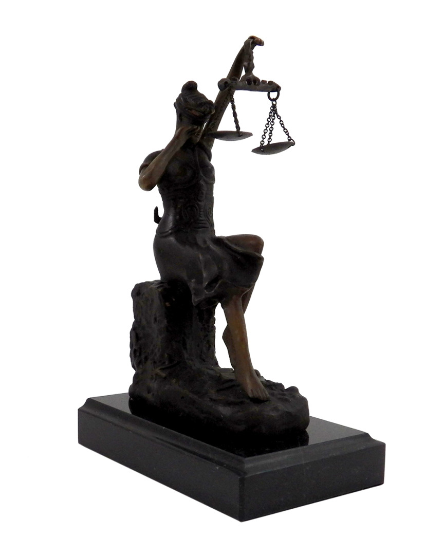 BEY-BERK BEY-BERK BRONZE CRYING LADY JUSTICE SCULPTURE