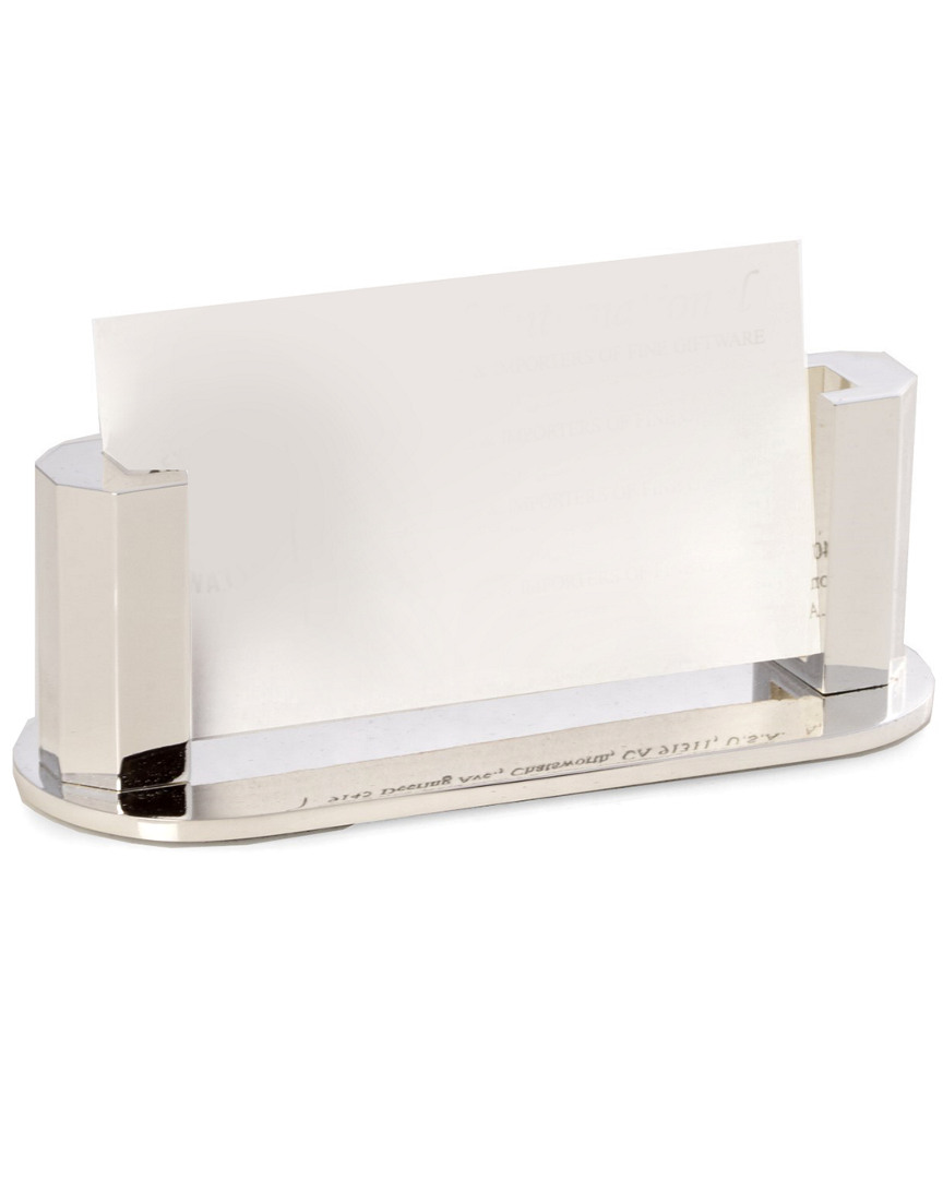 Bey-berk Silver Plated Business Card Holder