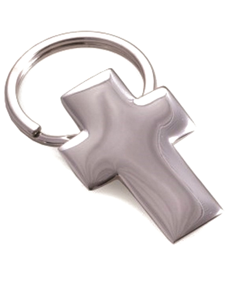 Bey-berk Dnu Unprofitable  Silver Plated Key Ring In Metallic