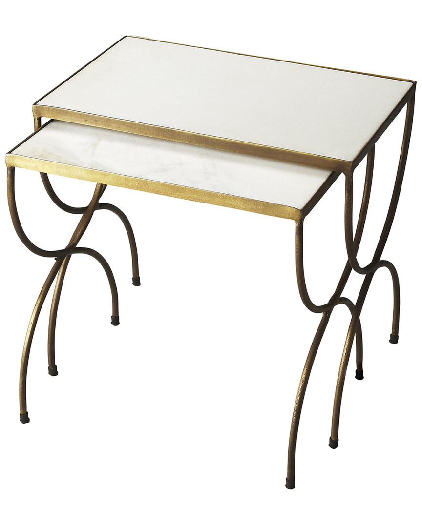 Butler Specialty Company Bacchus Marble & Iron Nesting Tables