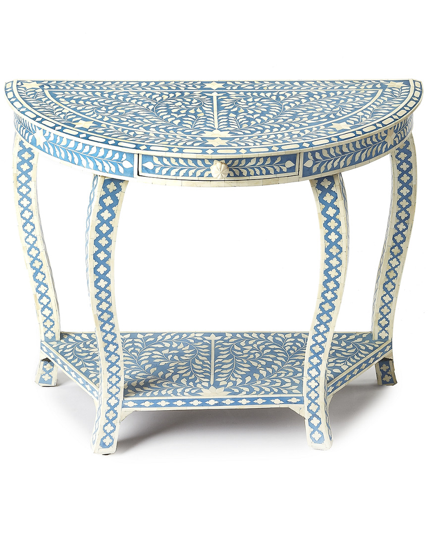 Butler Specialty Company Darrieux Blue Bone Inlay Demilune Console Table