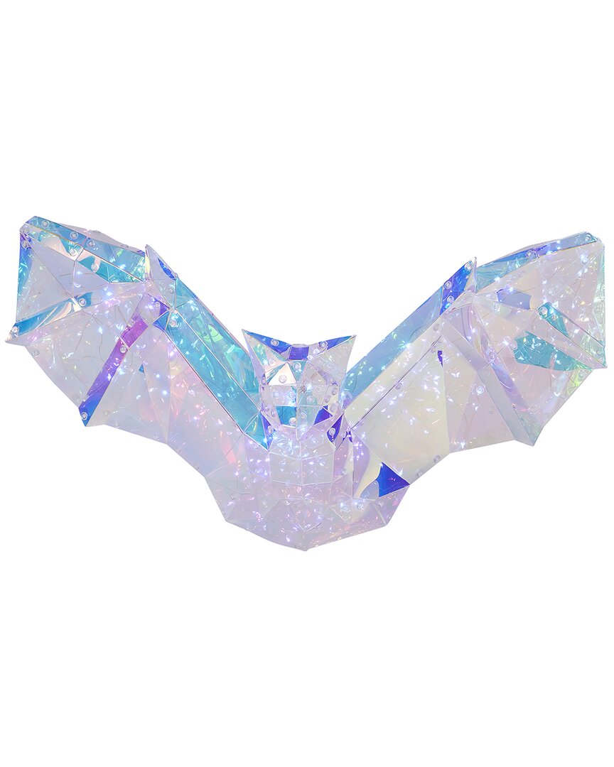 Seasonal Llc Prismatic 20in Iridescent Phantom Bat With Led Lights