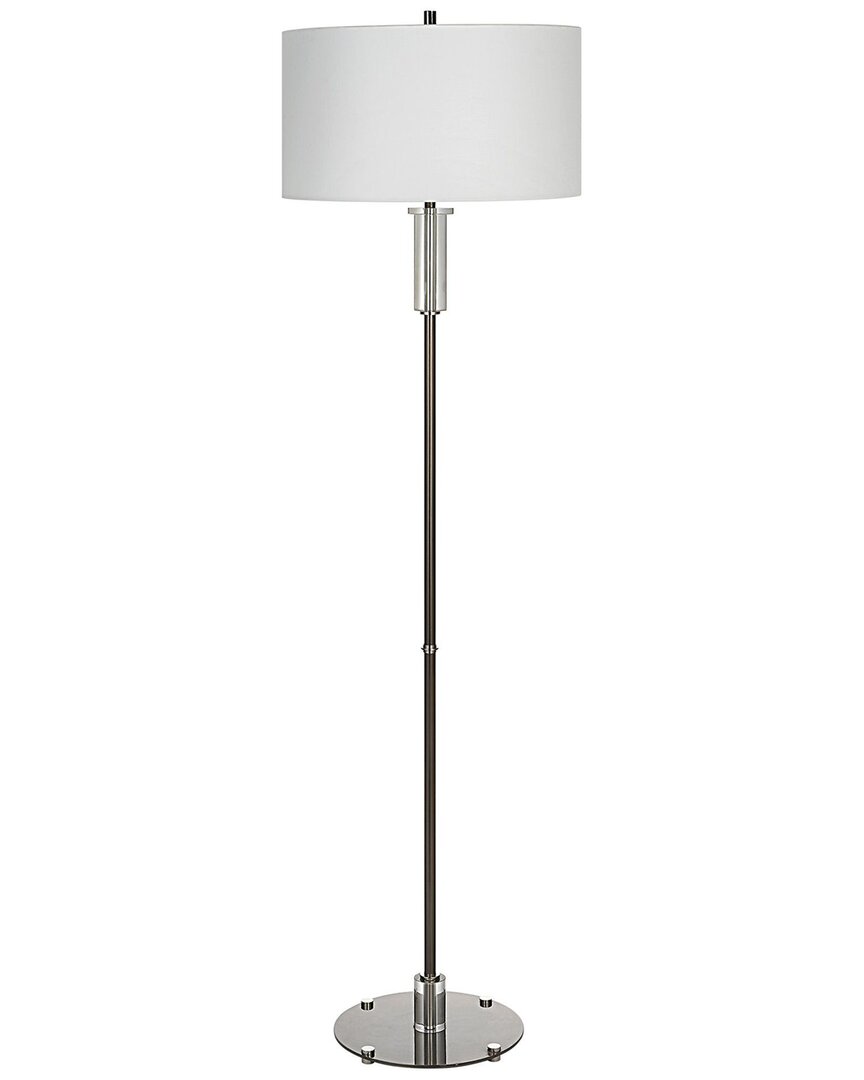 Uttermost Aurelia Steel Floor Lamp In Silver