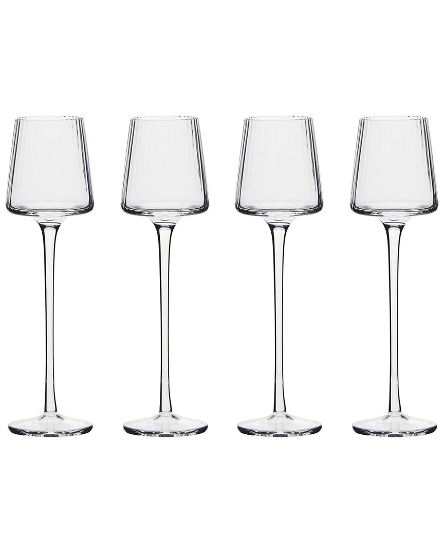 Anton Studio Designs Set Of 4 Empire Clear Cordial Glasses