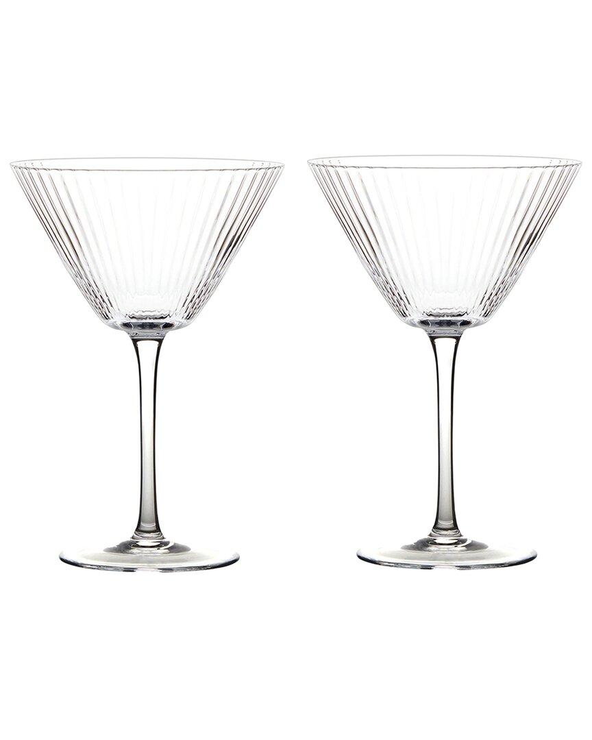 Anton Studio Designs Set Of 2 Empire Clear Cocktail Glasses