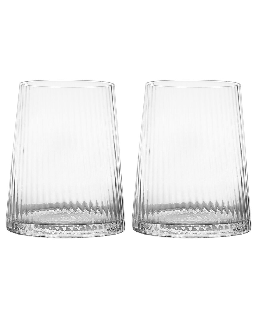 Anton Studio Designs Set Of 2 Empire Clear Dof Tumblers