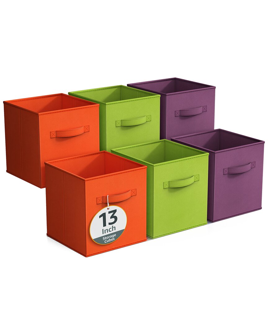 Sorbus Pack Of Six 13in Large Storage Bins