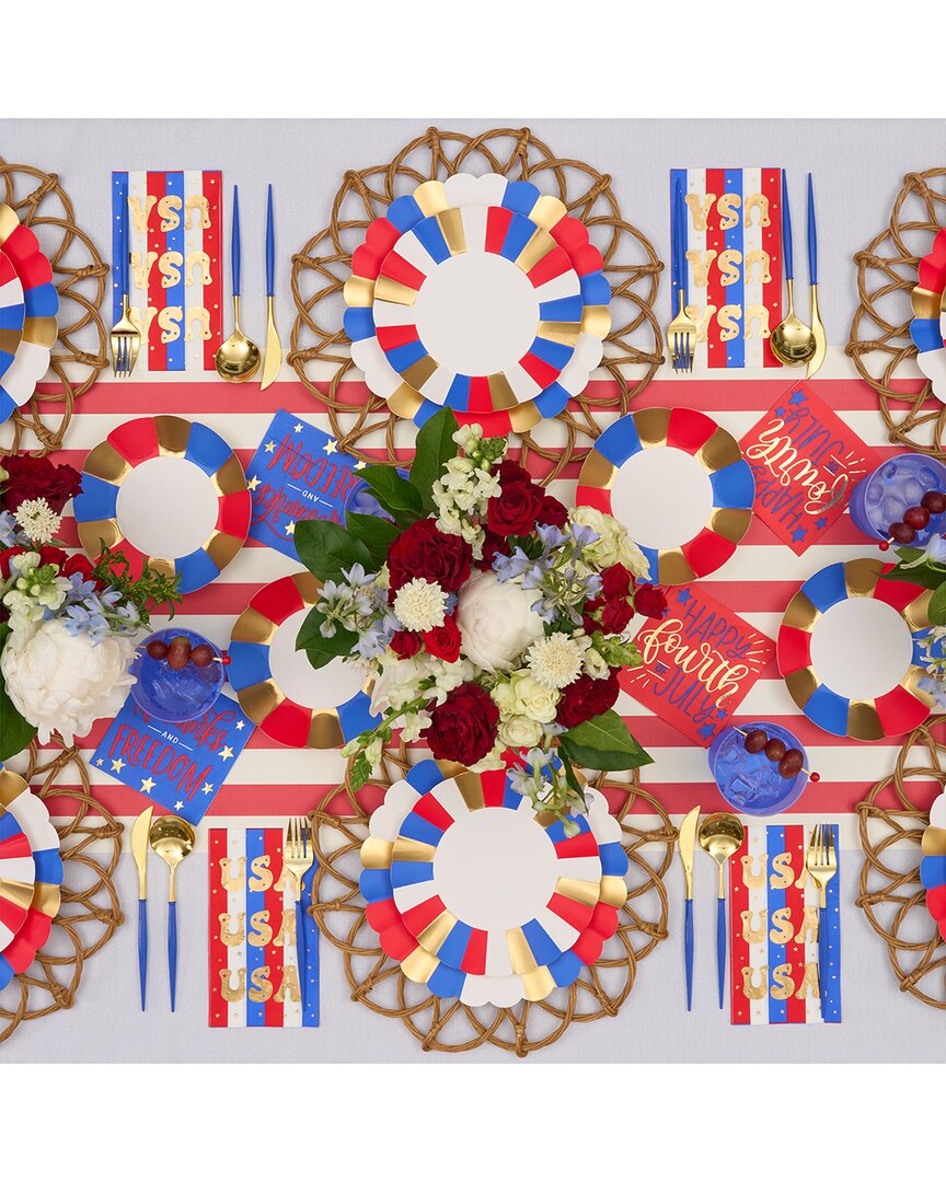 Sophistiplate Modern Patriotic 88pc Table Setting - Service For 16